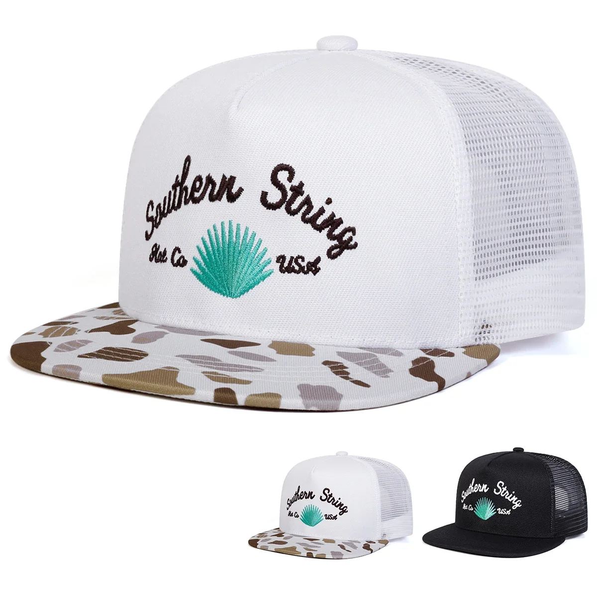 Boné de beisebol unissex com corda do sul, bordado, hip-hop, primavera, verão, ajustável, casual, protetor solar