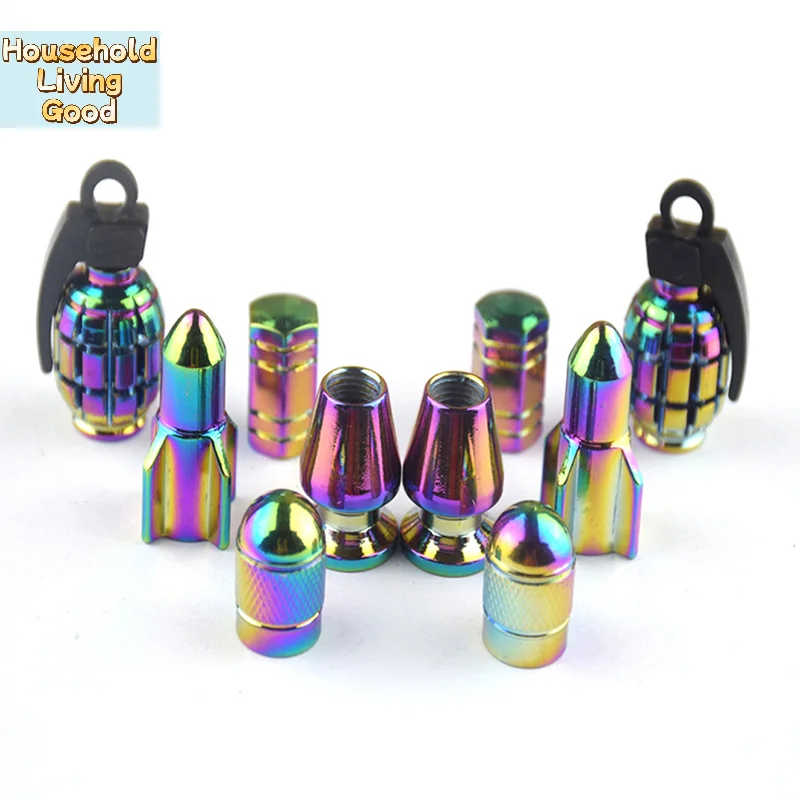 【4/5PCS Tire Valve Stem Caps Anodized Aluminum Wheel Valve Covers Accessories Universal Cars SUVs Bikes Trucks And Motorcycles】