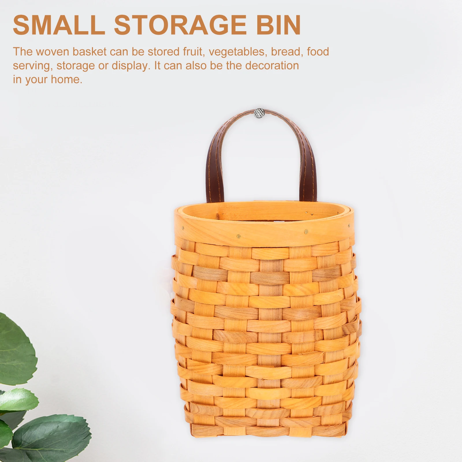 

Decorative Flower Basket Woven Wall Hanging Storage Baskets Ginger Garlic Vegetable Fruit Rustic Home Kitchen Bathroom Balcony