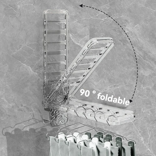 벽걸이 접이식 건조 랙 흡입 의류 루프 행어 랙, 방풍 의류 건조기, 보이지 않는 벽걸이 정리함 