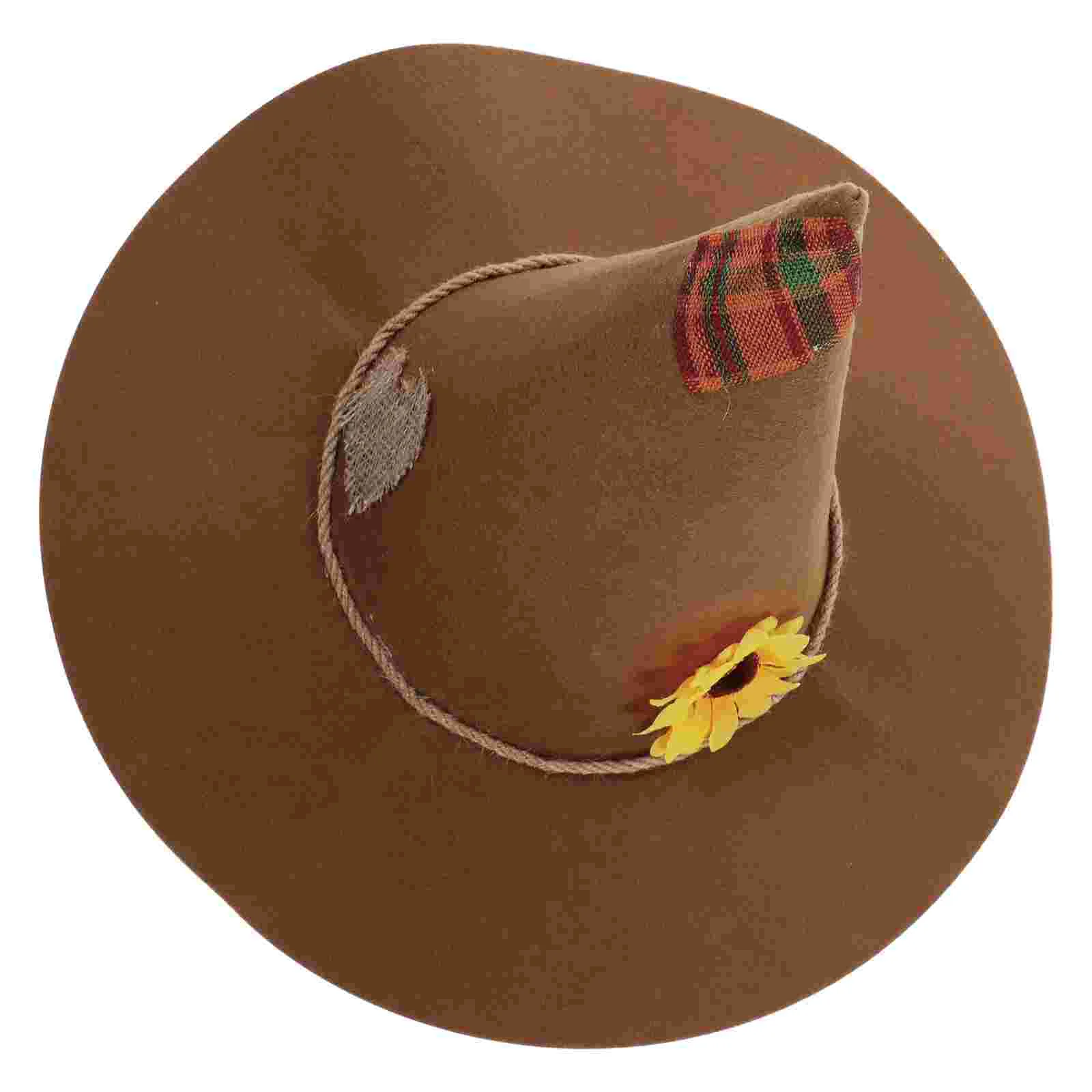 Chapeau de sorcière en feutre, tournesol, épouvantail, couvre-chef, nouveauté, accessoire de Costume pour adultes, chapellerie décorative d'halloween, magicien pour femmes et hommes