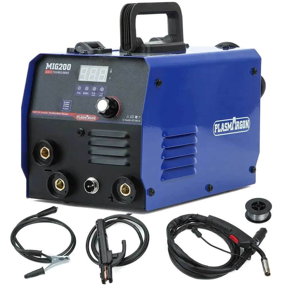 200A Multi-function Welder MIG Stick TIG 3-in-1 Flux Core Gasless Welding Machine