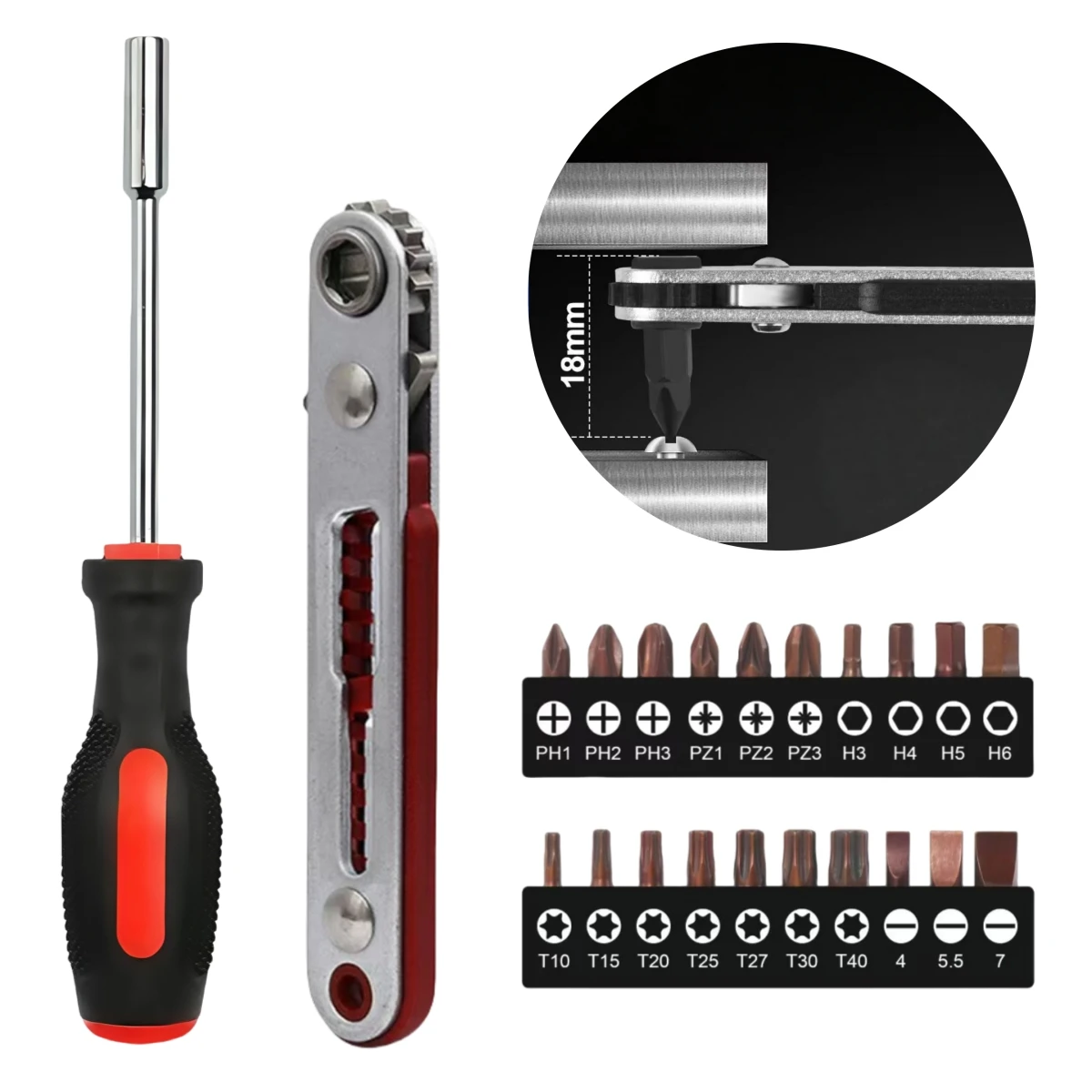 Schraubendreher-Steckschlüsselsatz, 25 mm, S2, Elektroschrauber-Kopfsatz, Pflaumenblüte, sechseckiger Kreuzschraubendreher, Reparatur-Werkzeug-Set