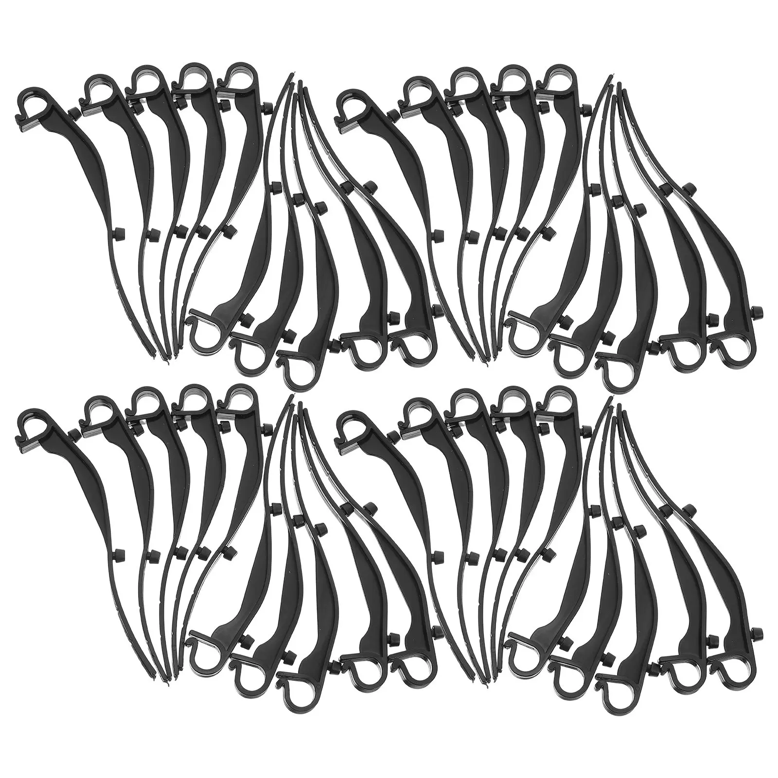 

50Pcs Gutter Guard Clips Plastic Black Windproof Gutter Mesh Fixings Flat Roof Drainage Leaf Screen Clip Fixed Hooks