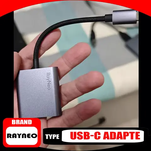 RayNeo USB-C Adapter Portable Converter Same Screen Adapter for RayNeo Air Glasses Adapter C-Mount Game Equipment Durable