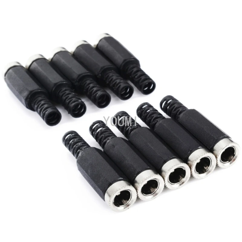 10pcs High Quality DC Connector 2.5/2.1*5.5mm Power Jack DC Power Conector 5.5x2.1/5.5x2.5mm Male&Female