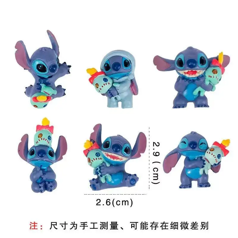 

1set Stitch Cartoon Toy Doll Have 6 Different Dolls Give Away Boyfriend Anime Doll Necklace Pendant Birthday Gift Christmas Gift