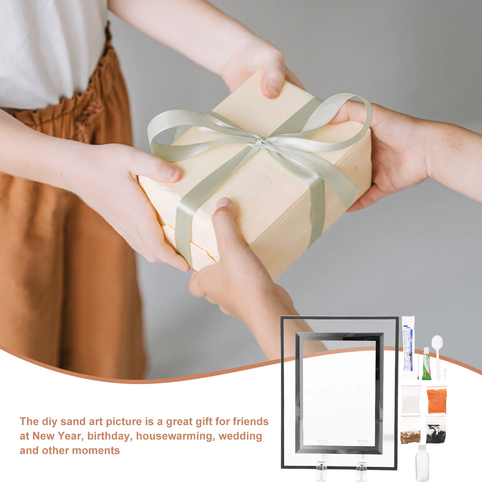 1 Set 3D Diy Material Kit Decor For Living Room Bedroom Office Desktop Ornament Painting Kit Landscape Art