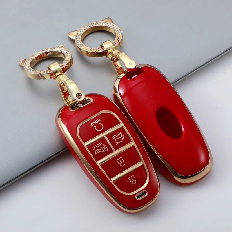 4 5 7 Buttons Car Key Fob case Cover for Hyundai Sonata Nexo DN8 Santa Fe TM Tucson NX4 Staria Ioniq Shell Holder 2020 2021 2022