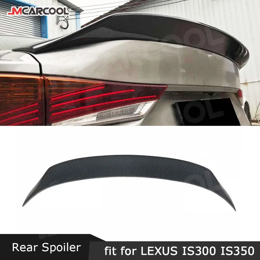 

JMCARCOOL Carbon Fiber Rear Trunk Lip Spoiler Boot Wings for LEXUS IS300 IS350 IS F Sport Sedan 4 Door 2014-2018 Car Styling