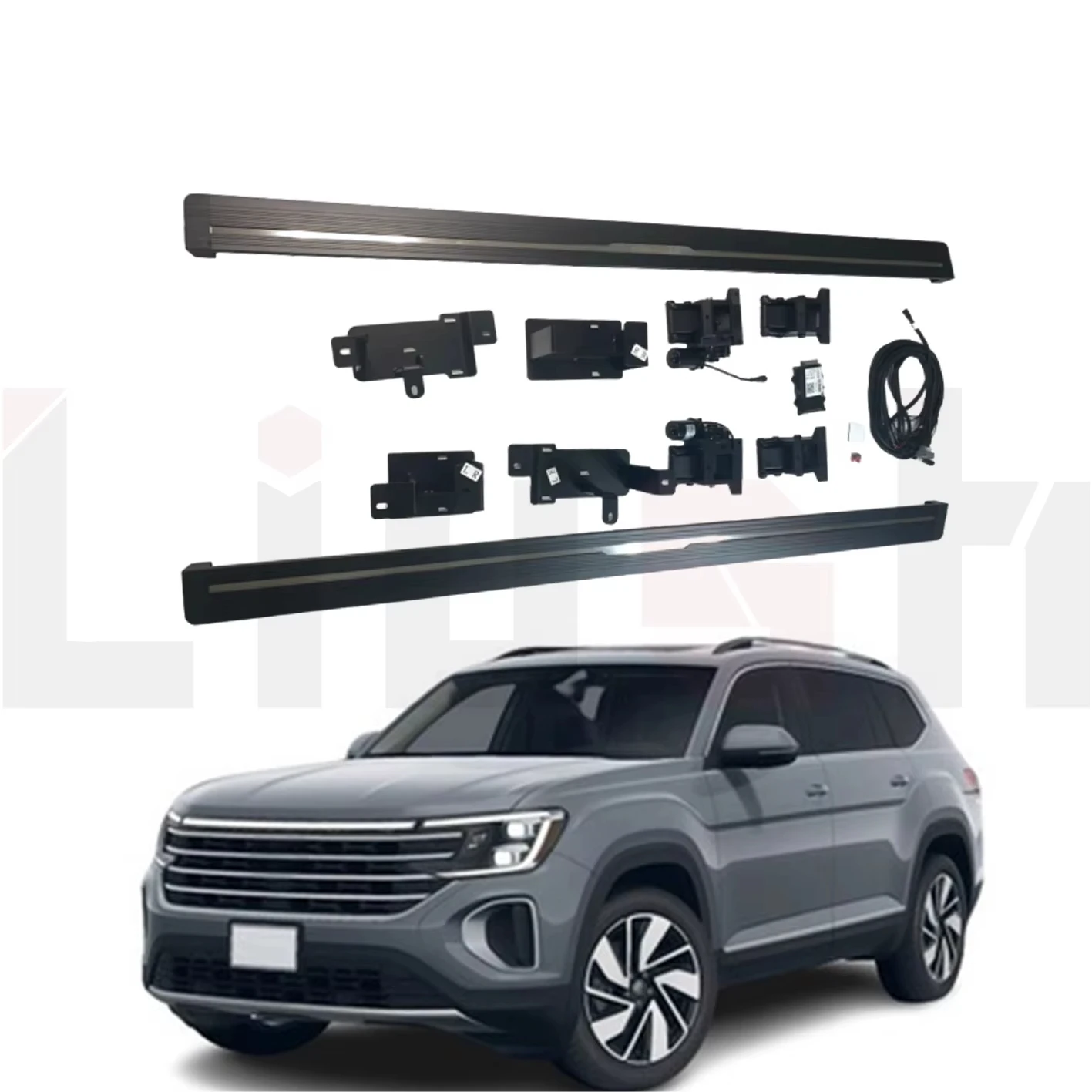 

Автоматическая подножка для Volkswagen Teramont, алюминиевая электрическая боковая педаль, противоскользящая поверхность, автоматическая подножка для VW Atlas CA1