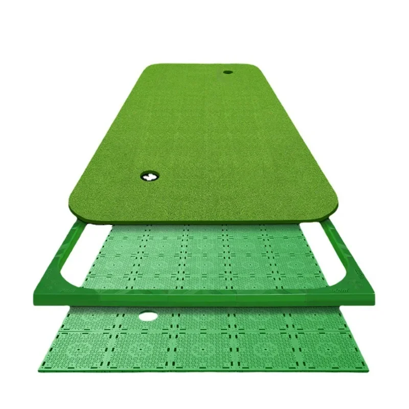 Portable splicing green indoor and outdoor putting device, movable golf professional training equipment