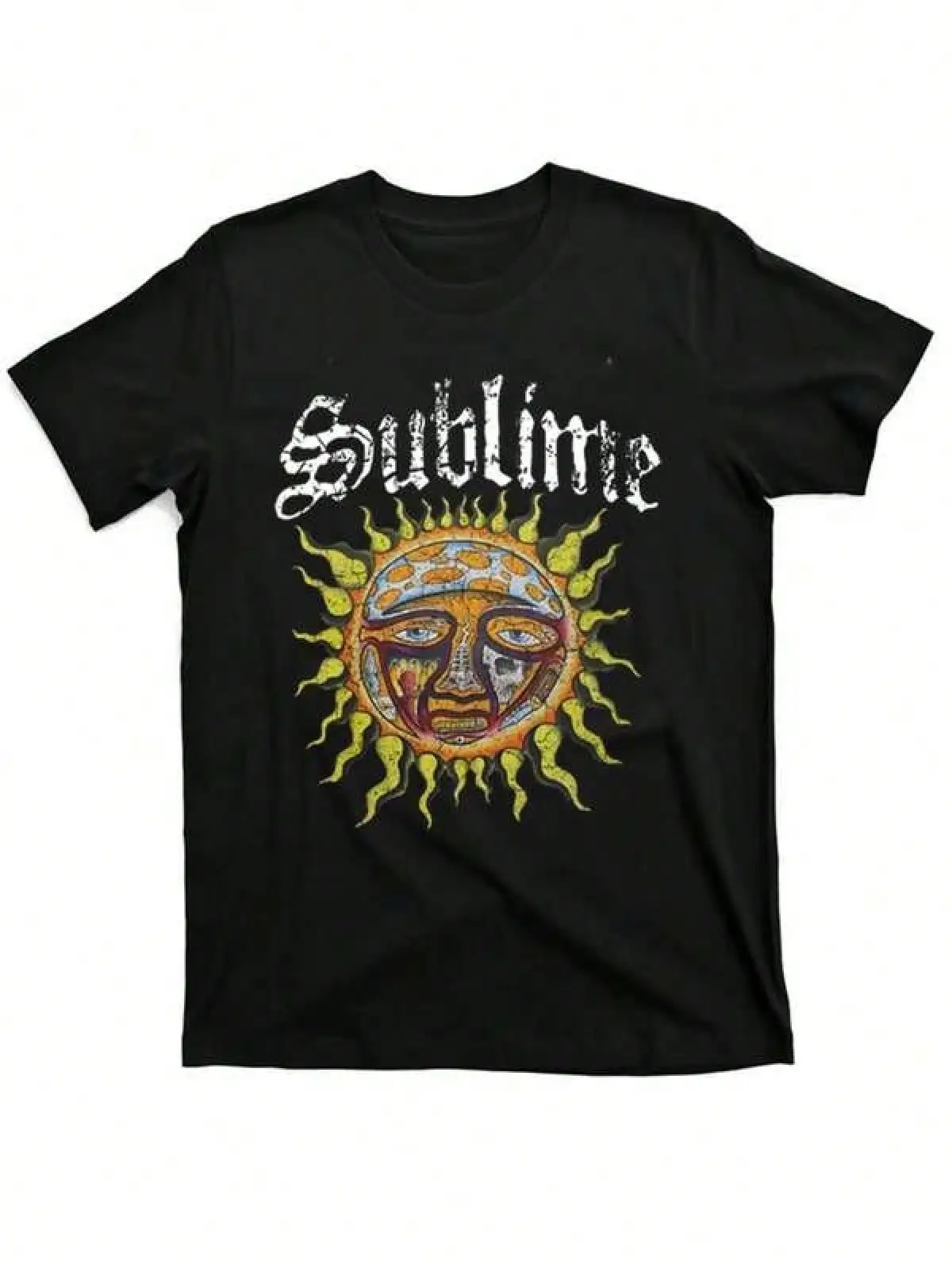 T Shirt Print ,Graphic-Cotton Tees Size Plus,100% Cotton Sublimated Team Casual Fashion T-Shirt | Featuring A Striking Classic A.Ztec Sun Face Totem Print On The Front | Loose Fit And Thick Fabric | Rock, High-Street, And Vintage Fashion Style,With Shirt,