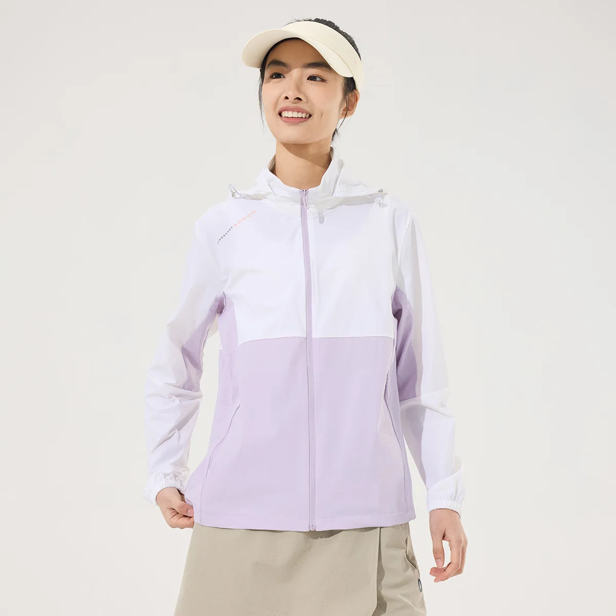 Women's UPF 50+ Lightweight Athletic Jacket Sun Protection Full Zip Long Sleeve Shirts Hiking Outdoor Hooded