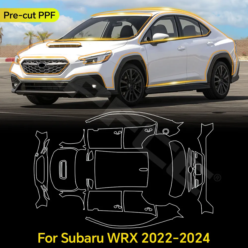 

For Subaru WRX 2022 2023 2024 TPU Paint Protection Film Clear Bra Car Body Anti-Scratch Pre-cut PPF Resistant Invisible Cover