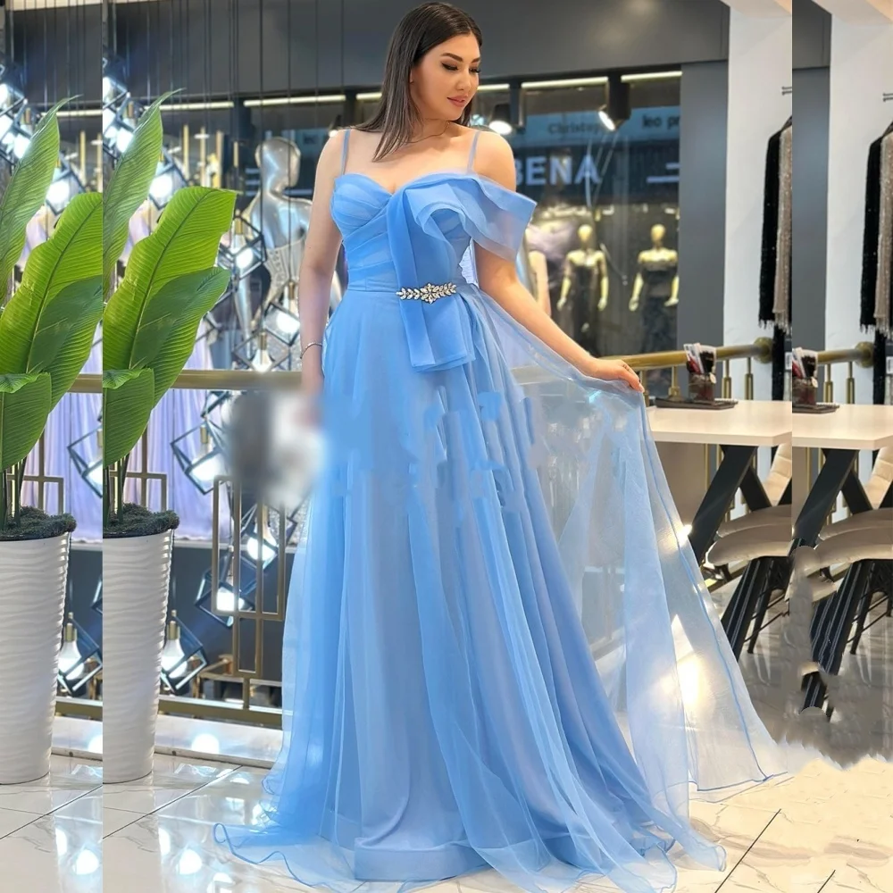 

Customized Fashion Elegant Net Sequined Pleat A-line Sweetheart Long Dresses Bespoke Occasion Formal