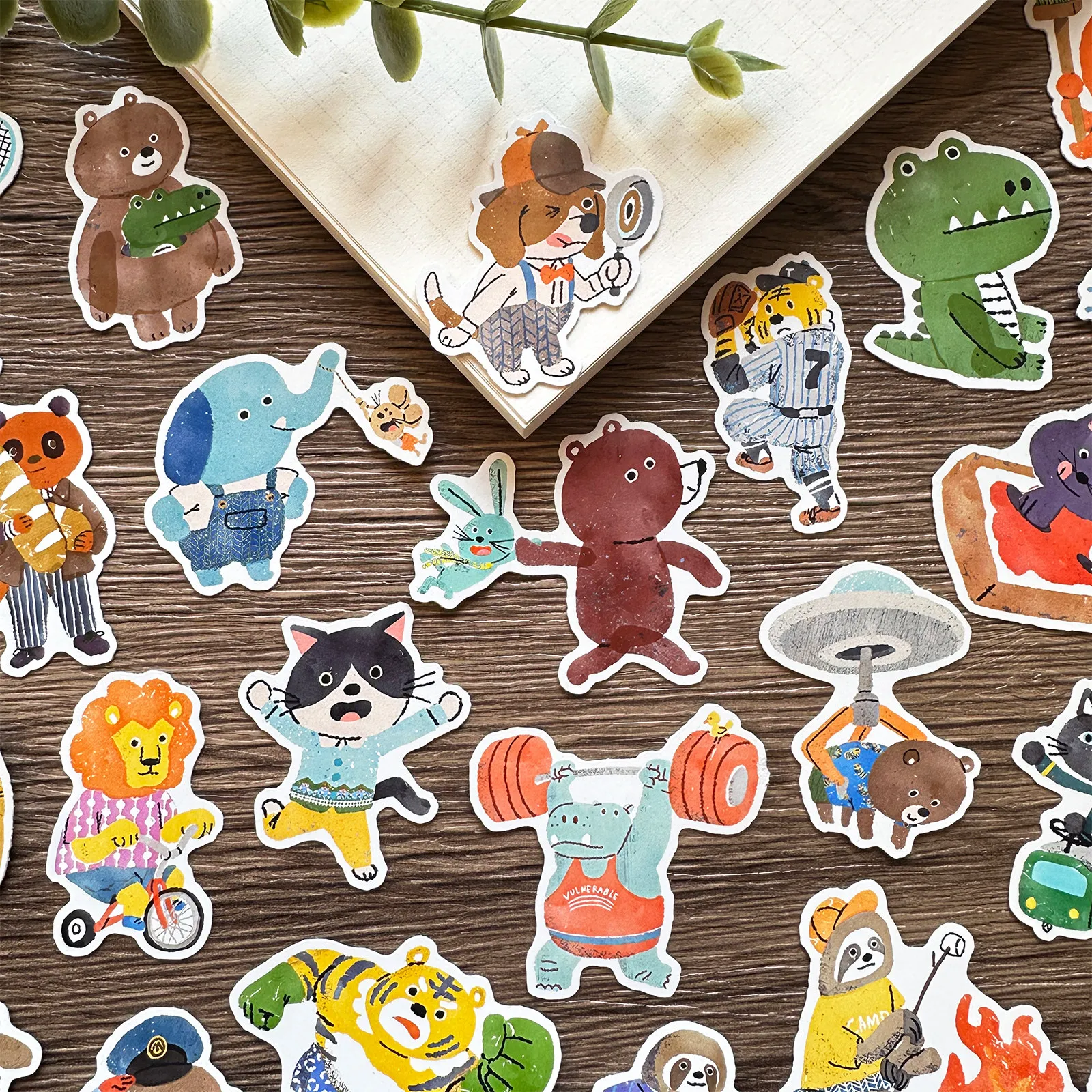 

Cute Anthropomorphic Lazy Animals Daily Stickers Decorative for Journal Notebook Phone Case Guka Scrapbook