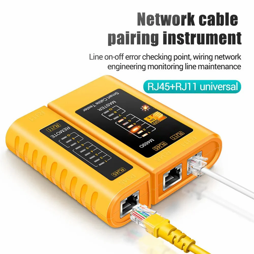 Testador de cabo de rede ZoeRax, testador de cabo Lan RJ45 RJ45 RJ11 RJ12 CAT5 UTP LAN Testador de cabo Ferramenta de rede Reparação de rede