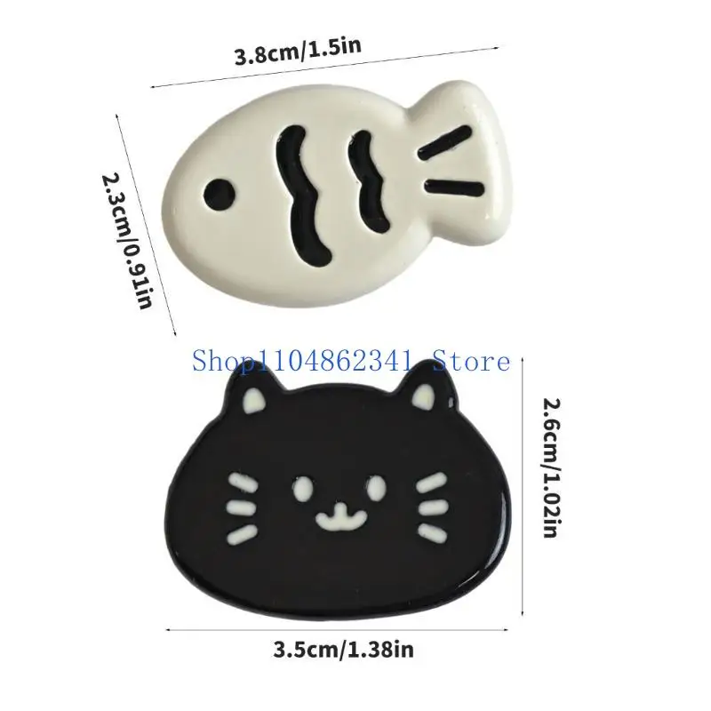 5ASD実用的な猫と魚のヘアアクセサリー樹脂ヘアクリップヘア飾り女の子のための女性の子供たちはかわいらしさを追加します