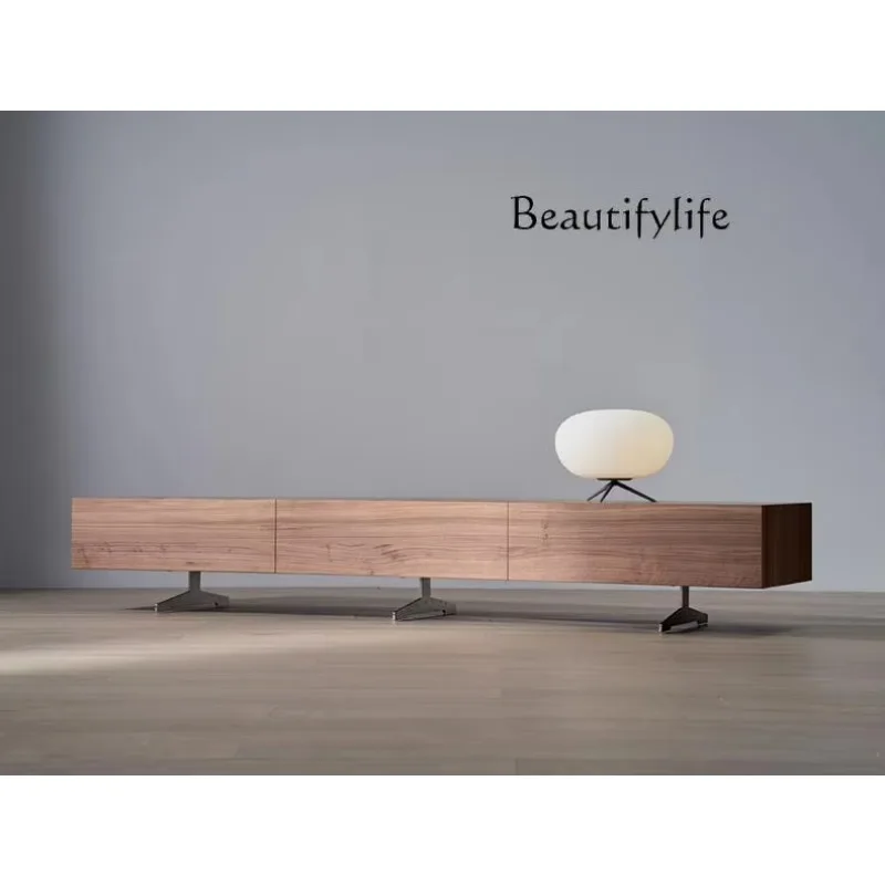 

Italian Minimalist Nordic Modern Living Room Side Cabinet Solid Wood TV Cabinet Living Room Home