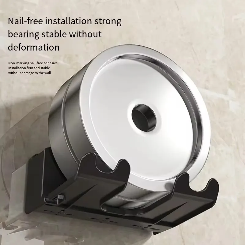Estante de almacenamiento para secador de pelo, soporte montado en la pared para baño no perforado, almacenamiento y colocación de conductos de aire para baño, estante colgante