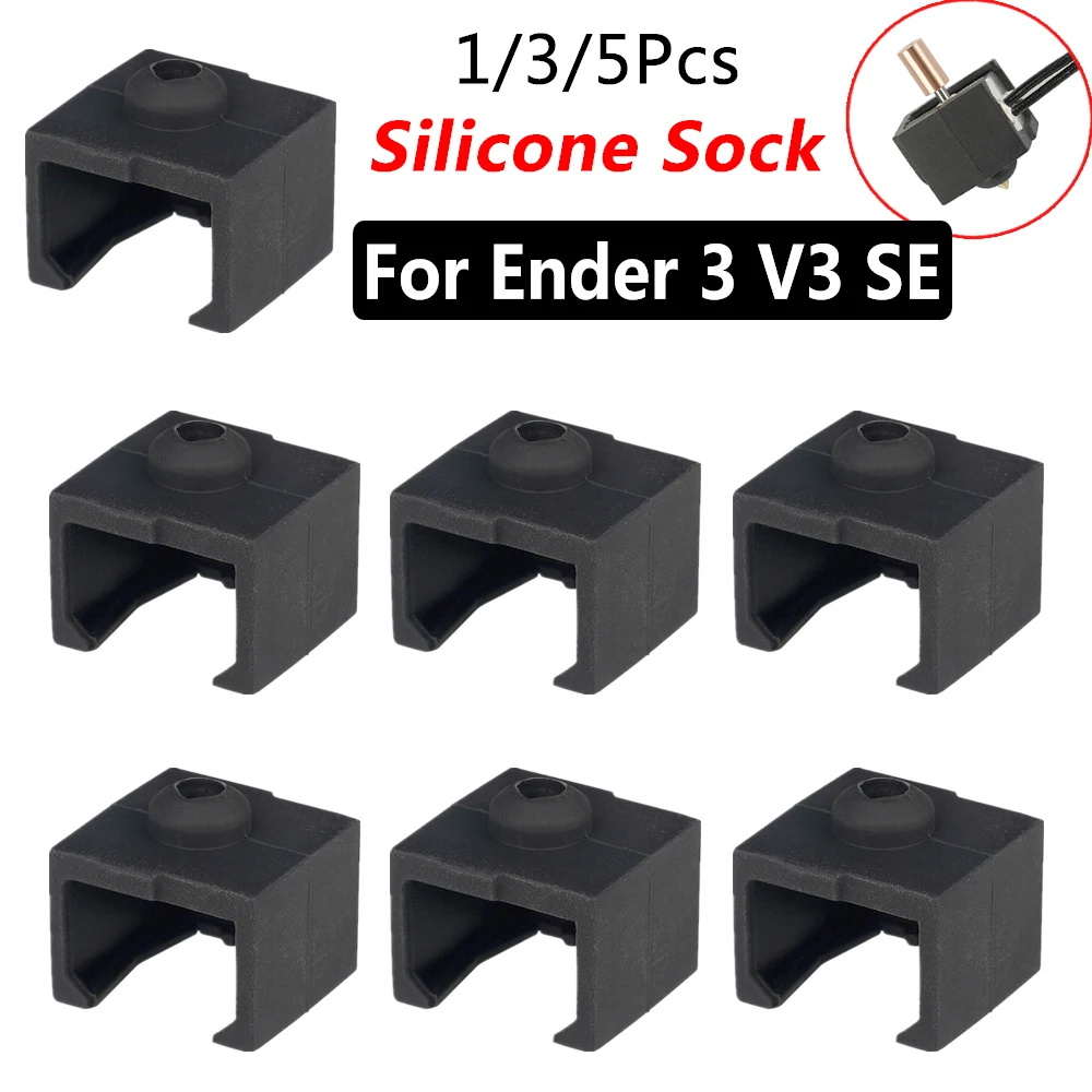 Silicone Sock For Ender 3 V3 SE Heated Block Cover Hotend Accessories Heat Insulation Silicone Case For Creality Ender3-V3 SE