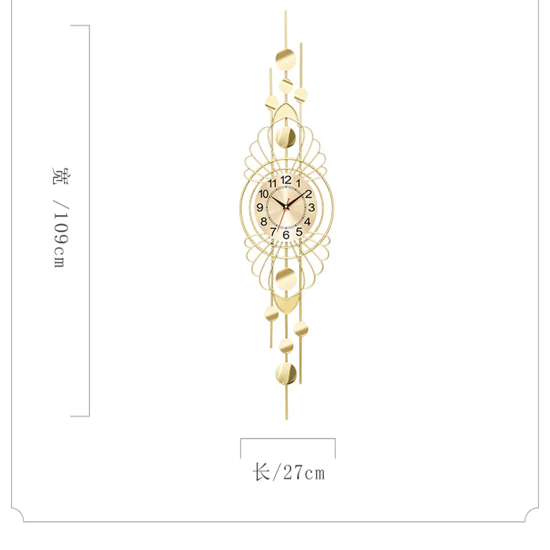 ساعة حائط كوارتز صامتة تصميم جديد الذهب الشمال الفاخرة ساعة حائط رقمية الفن جدارية ديكور خارجي Reloj Pared الديكور المنزل