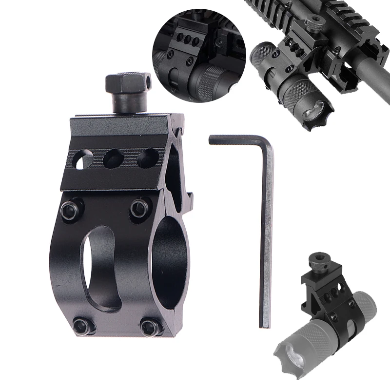 1 Pair Tactical 25.4mm Quick Release Offset Flashlight Scope Mount Picatinny Rail 45 Degree Sight Mount Accessories