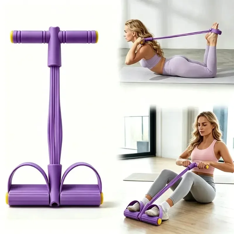 Bande de résistance à 6 tubes, corde de tension multifonction, bandes de fitness, tirette élastique à 6 tubes pour exercices sportifs en salle de sport