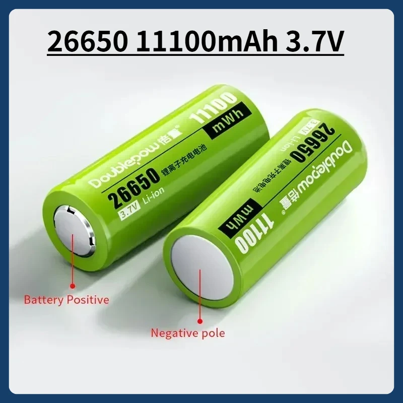 Batterie Li-ion 26650 3.7V 11100mWh, Batteries rechargeables au Lithium pour lampe de poche à lumière forte, outil électrique pour lampadaire solaire