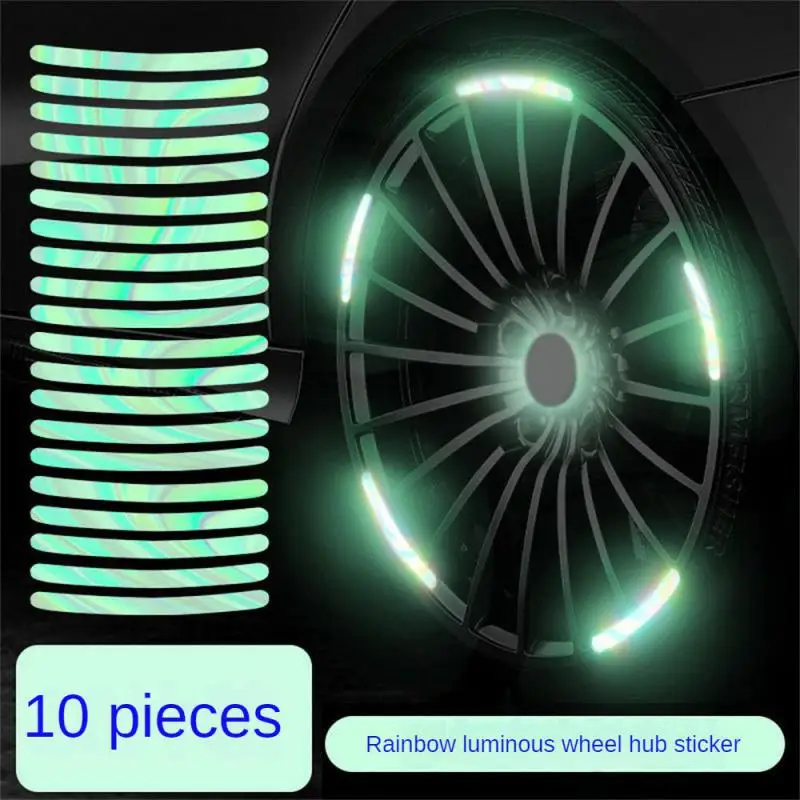 Car Tire Reflective Sticker, Car Motorcycle Night Safety Warning Strip, Fluorescent Sticker, Decorative Car Sticker