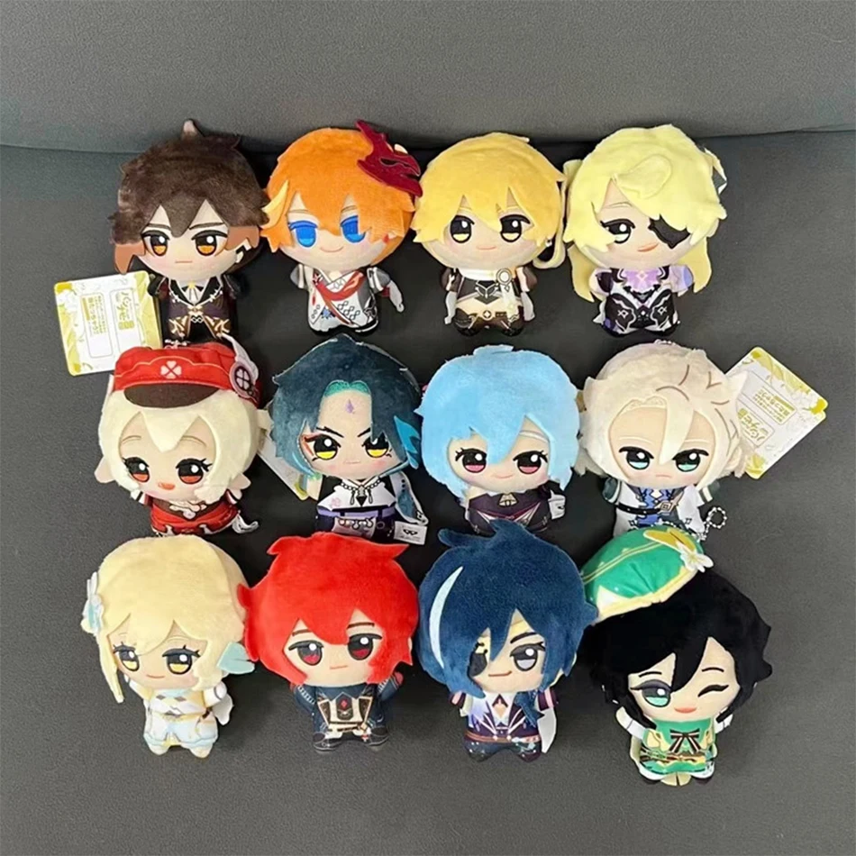 Genshin Impact Plush Toy 10cm Game Zhongli Klee Plushie Pendant Venti Diluc Xiao Mini Keychain Backpack Soft Doll Cosplay Props