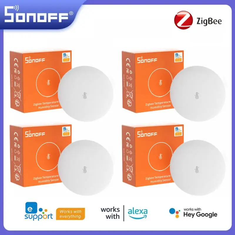 

SONOFF SNZB-02P Zigbee Temperature And Humidity Sensor Smart Home Thermometer Detector Work With Alexa Google Home ZB Bridge Pro