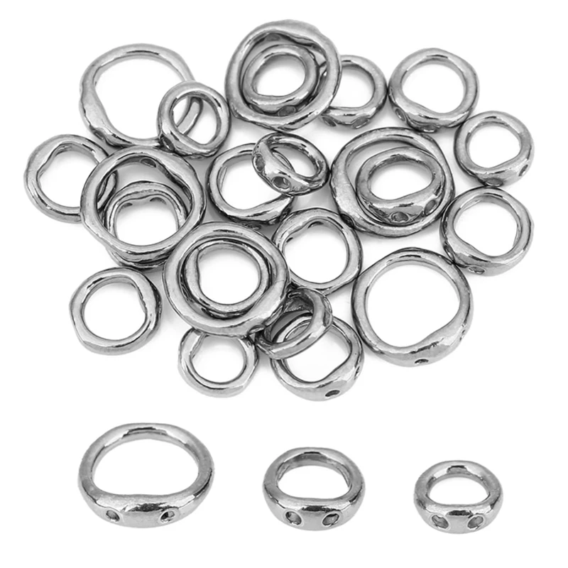 20 Stück, farbechte Edelstahl-Halskettenverschlüsse, Armbandhaken, zum Aufziehen von Perlen, Endstücke für die Herstellung von Schmuck im DIY-Stil. – Detail 4