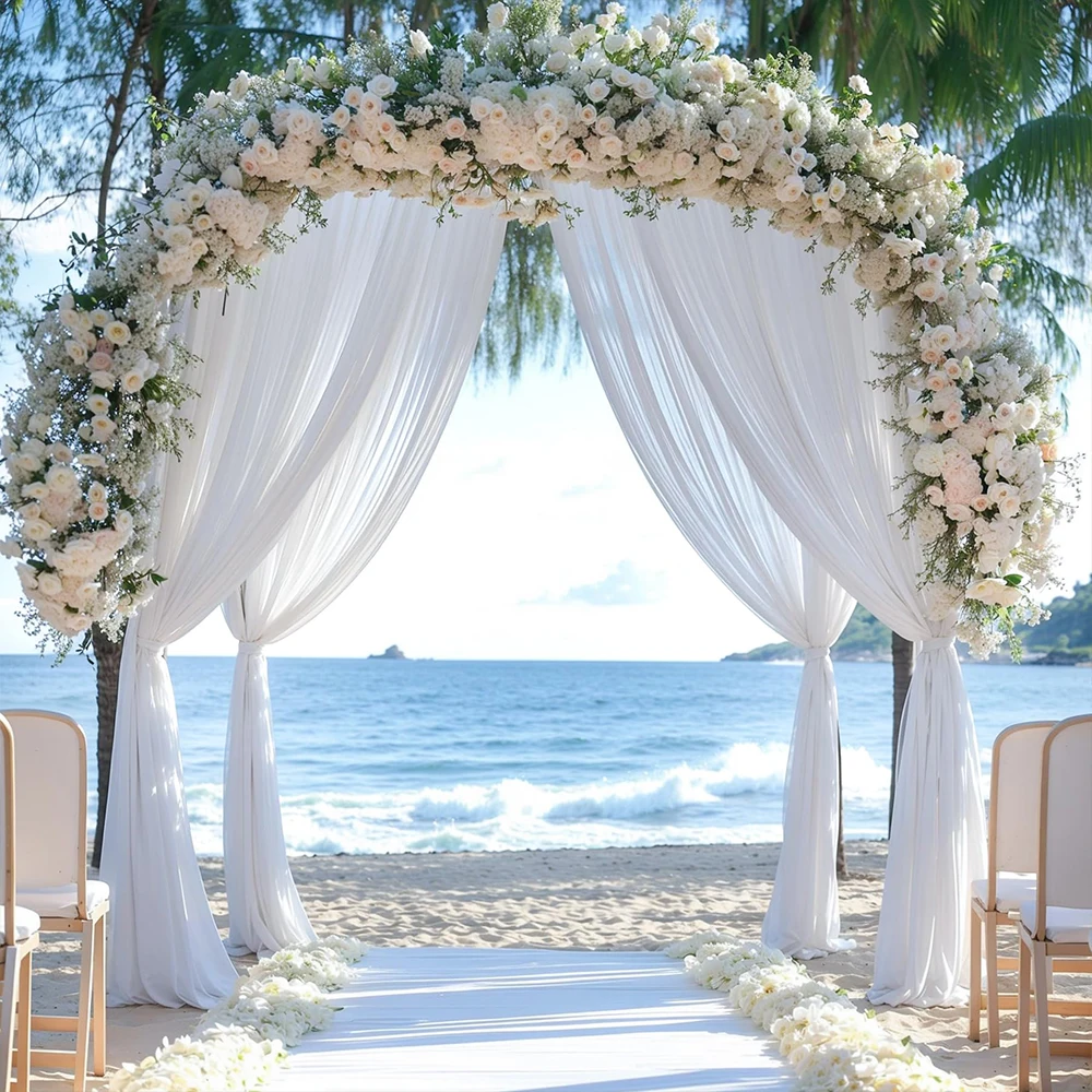 Wedding Arch Chiffon Backdrop Stand Photography Home Decor Easter Valentines Day Baby Shower Decorations Wedding Decorations