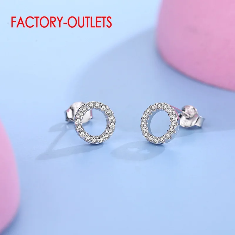 Hot Genuine 925 Sterling Silver Needle Round Pendant Necklace Earrings Ring Combination Jewelry Sets Wholesale Wedding Jewelry