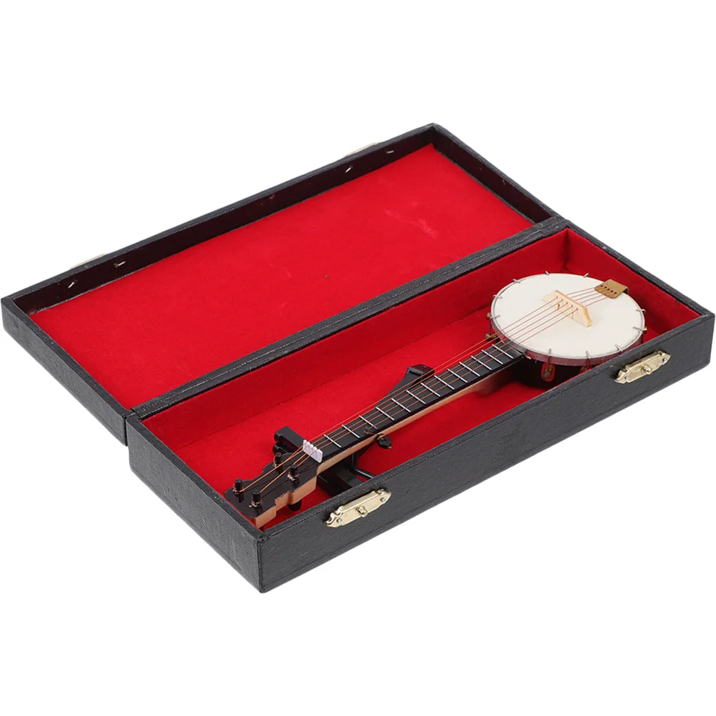 

Banjo Model Keepsake Mini Decor Small Lover Gift Home Music Instrument Parts (Plastic) Simulation Ornament Replica