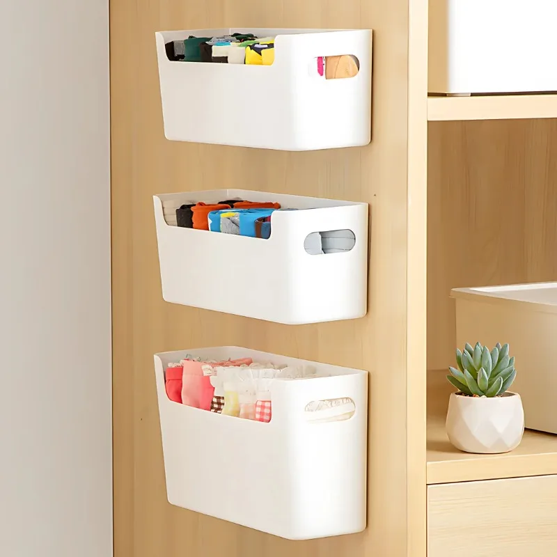 Cabinet Door Organiser Multifunctional Desktop Storage Box No Punch Wall Organiser Underwear Sock Organiser Home Storage Shelf