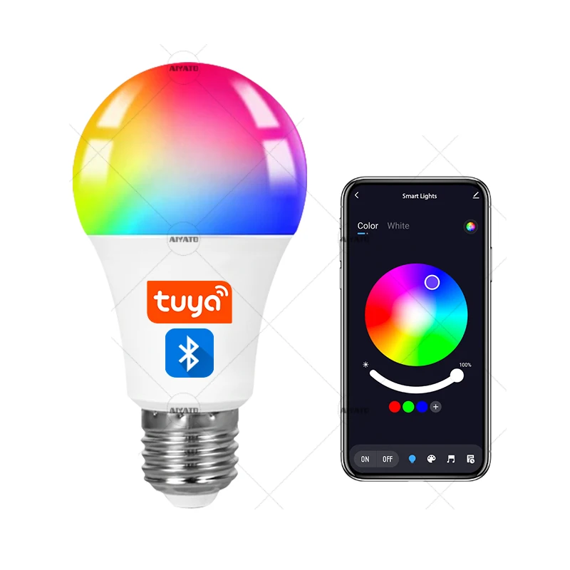 15W 18W E27 Tuya Bluetooth Smart Bulb lamps 110V 220V Led RGBCW Light APP Control Timing Smart Life APP Adjust Music Rhythm