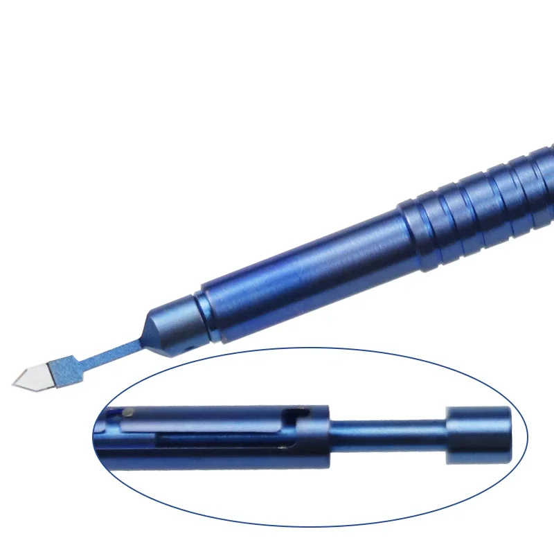 

GREATLH Medical Ophthalmic Sapphire Keratome Blades 1.0-3.2mm Corneal Tunnel Knife with Titanium Handle Eye Surgical Instruments