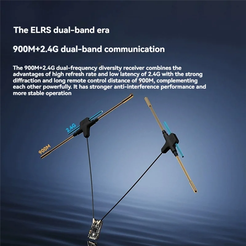 SQPP-Per BETAFPV Superx ELRS Nano Ricevitore 2.4G + 868M Dual-Band Dual-Receiver Per RC FPV A Lungo Raggio Drone Da Corsa Aereo