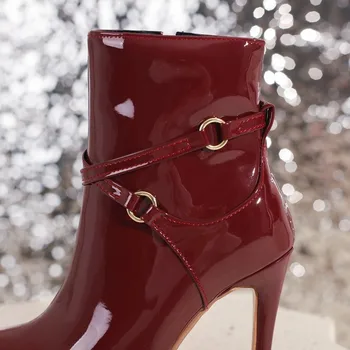 Vera Patent Stiletto Ankle Boot