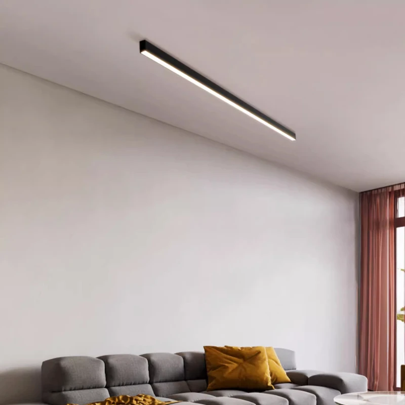 Minimalist LED Ceiling Lighting Strip Surface Mounted Linear Lamp Aisle Balcony Bedroom Dining Room Background Wall Ceiling Lamp