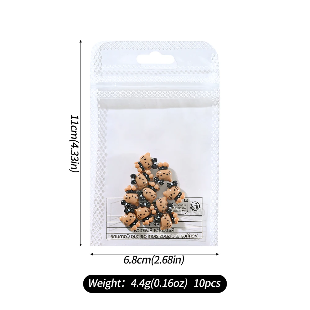 10 pçs 3d cor preta dos desenhos animados olá kitty encantos da arte do prego para o outono inverno diy decoração do prego kawaii resina encantos suprimentos de unhas