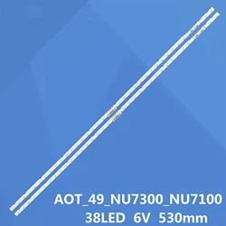 LED Backlight Strip for Samsung UE49NU7100 49NU7300 UA49RU7300K BN96-45953A BN96-45953B AOT_49_NU7300_NU7100 STS49081_38LEDS 6V