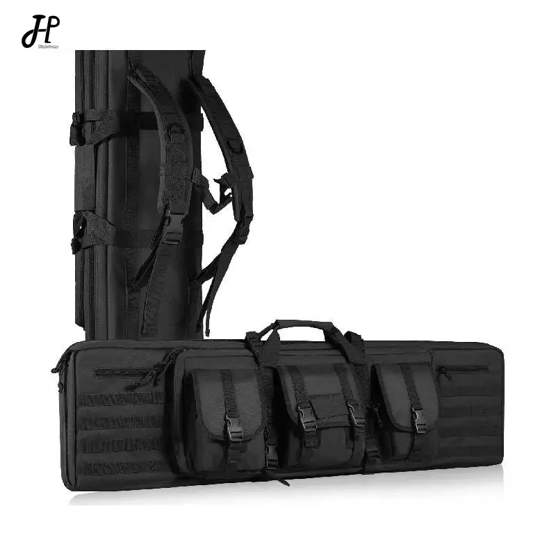 

52 inch Tactical Hunting Bag 600D Double Rifle Case Molle Grid System Bag Sniper Airsoft Gun Case Backpack Shooting Gun Holster