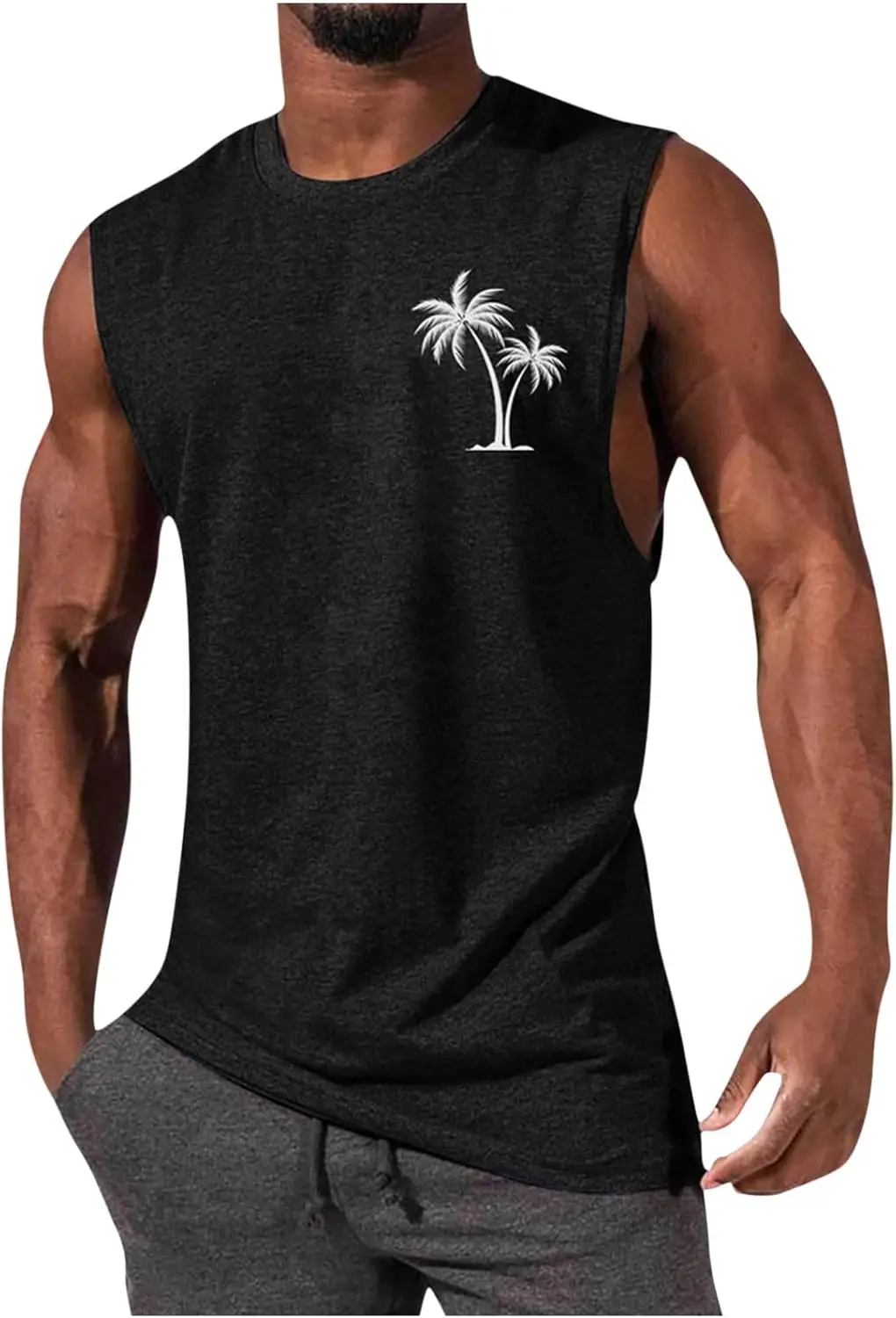 

Men's Gym Workout Tank Tops Swim Beach Shirts Summer Sleeveless Training T-Shirt Muscle Bodybuilding Athletic Clothes