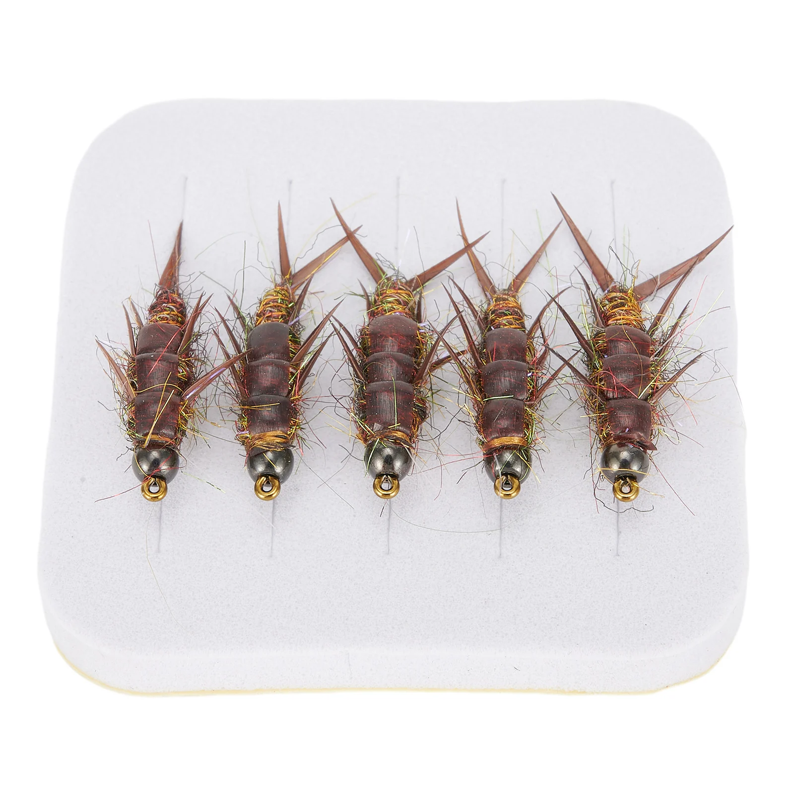 Fly Fishing Hook Garden Indoor 5 Pcs Accessory Lure Nymph Shape Part Replacement Steel + Feather Stonefly Durable