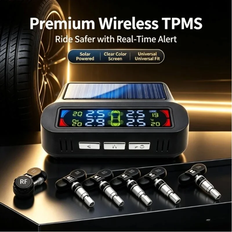 Drahtloses TPMS-Reifendrucküberwachungssystem für Motorräder und E-Bikes mit Echtzeit-Alarm für Roller und Elektrofahrzeuge