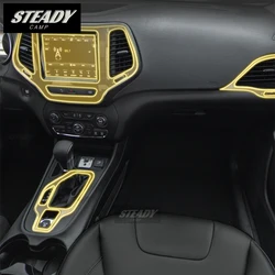 For Jeep Cherokee 2019-2022 2023 Car Interior Center Console Transparent PPF-TPU Protective Film Anti-scratch Repair Accessories